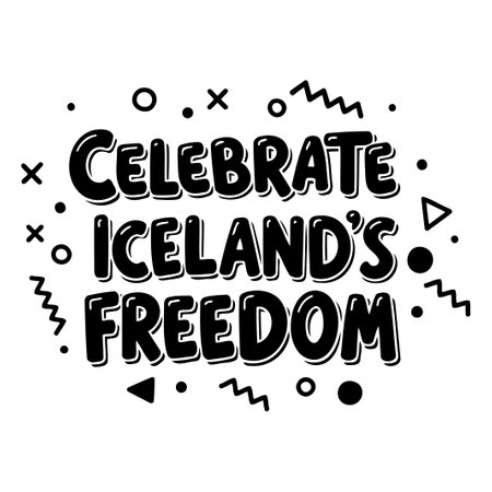 Iceland Freedom Celebration Graphicのイラスト素材
