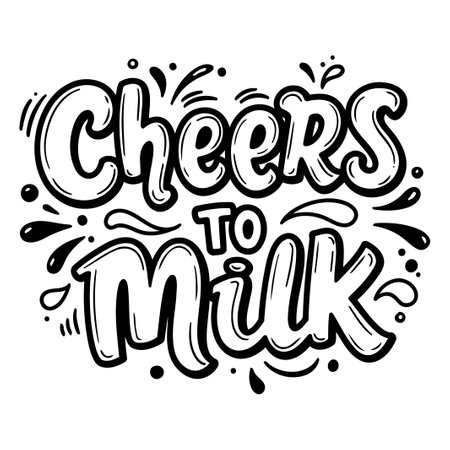 Cheers to Milk Graphic Designのイラスト素材