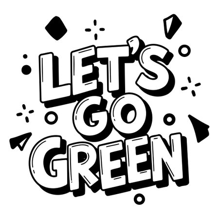 Let's Go Green Graphic Designのイラスト素材