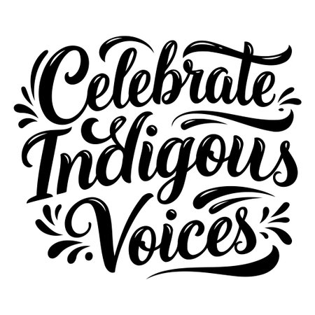 Celebrate Indigenous Voices Graphicのイラスト素材