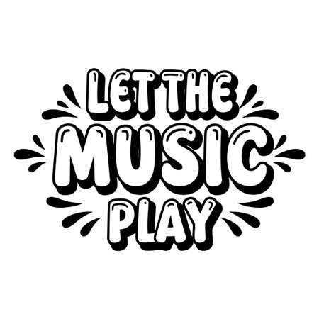 Let the Music Play Graphic Designのイラスト素材