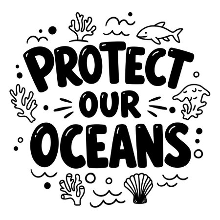 Protect Our Oceans Graphic Designのイラスト素材