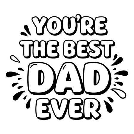 Best Dad Ever Graphic Designのイラスト素材