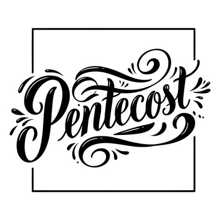 Stylish Pentecostal Word Artのイラスト素材