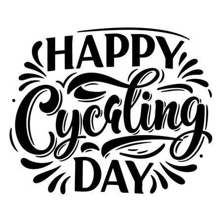Happy Cycling Day Graphicのイラスト素材