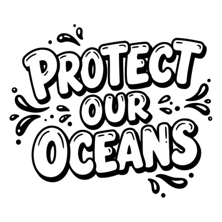 Protect Our Oceans Graphicのイラスト素材