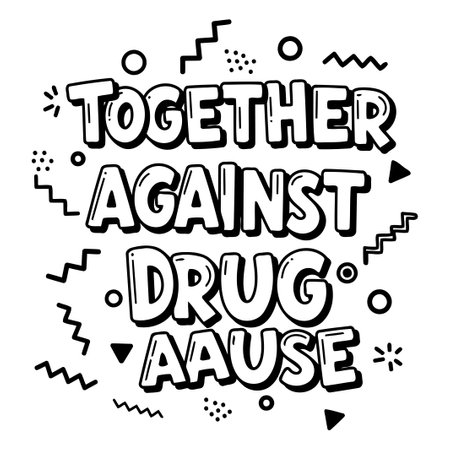 Anti-drug campaign graphicのイラスト素材