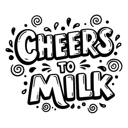 Cheers to Milk Graphic Designのイラスト素材