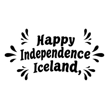 Happy Iceland Independence Day Graphicのイラスト素材