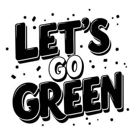 Let's Go Green Graphic Designのイラスト素材