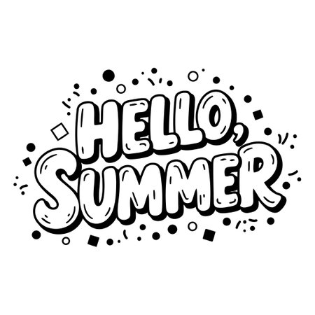 Hello Summer Graphic for Summer-Themed Marketingのイラスト素材