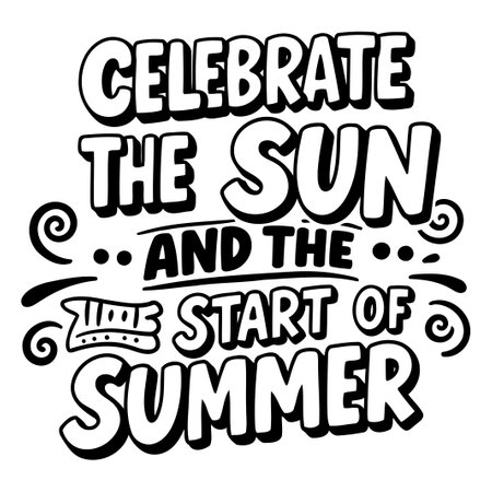 Celebrate Summer Graphic Designのイラスト素材