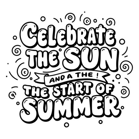 Celebrate Summer Graphic Designのイラスト素材