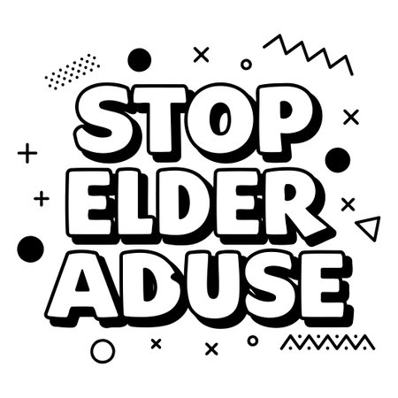 Stop Elder Abuse Graphicのイラスト素材