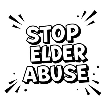 Stop Elder Abuse Graphicのイラスト素材