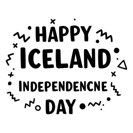 Iceland Independence Day Graphicのイラスト素材