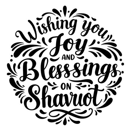 Wishing you joy and blessings on Shaviotのイラスト素材
