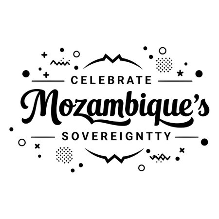 Mozambique Sovereignty Celebration Logoのイラスト素材