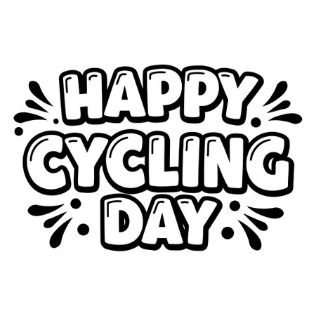 Happy Cycling Day Graphicのイラスト素材