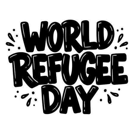 World Refugee Day Graphic Designのイラスト素材