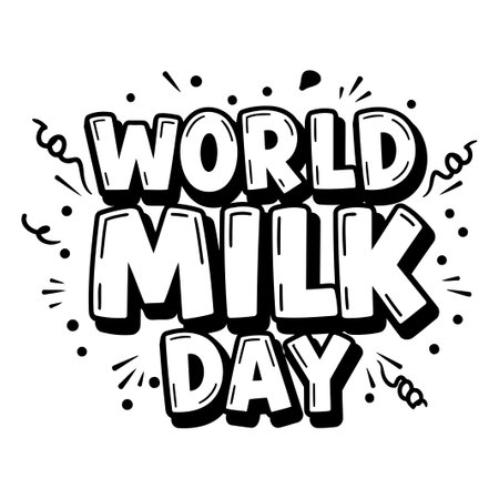 World Milk Day Graphicのイラスト素材