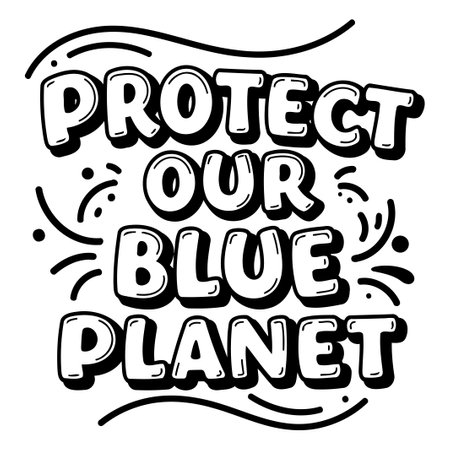Protect Our Blue Planet Graphicのイラスト素材