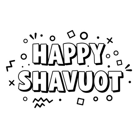 Happy Shavuot Graphic Designのイラスト素材