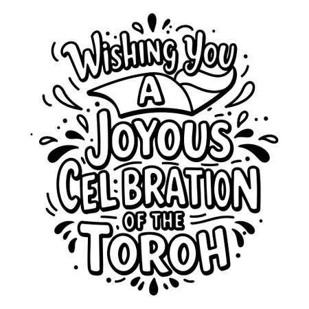 Wishing you a joyous celebration of the Torahのイラスト素材
