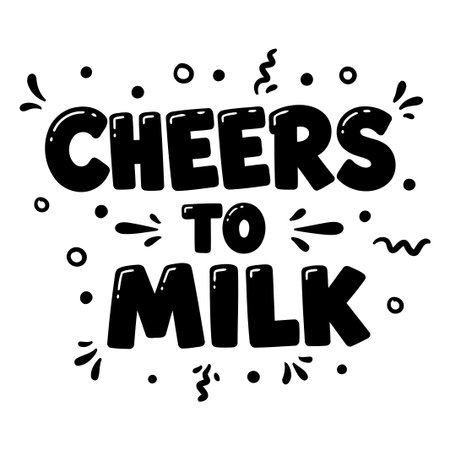 Cheers to Milk Graphic Designのイラスト素材