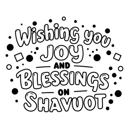 Wishing Joy and Blessings on Shavuotのイラスト素材
