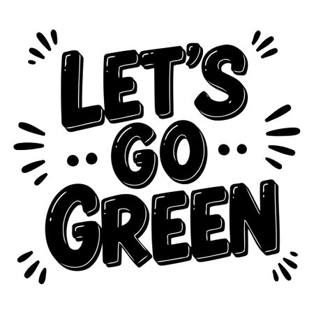 Let's Go Green Graphic Designのイラスト素材