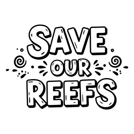 Save Our Reefs Graphicのイラスト素材