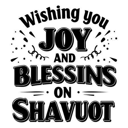 Wishing Joy and Blessings on Shavuotのイラスト素材