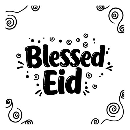 Blessed Eid Graphicのイラスト素材