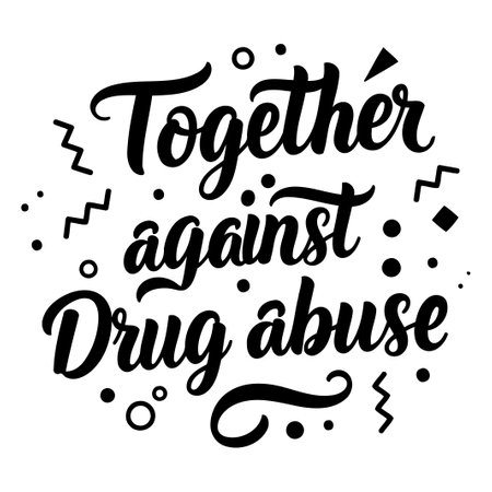 Motivational Typography Image for Anti-Drug Abuse Campaignのイラスト素材
