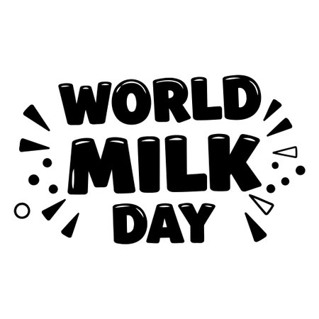 World Milk Day Graphic Designのイラスト素材
