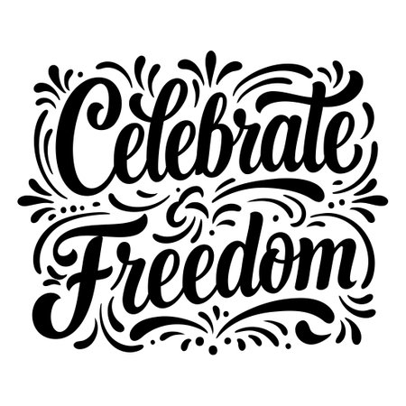 Celebrate Freedom Graphicのイラスト素材