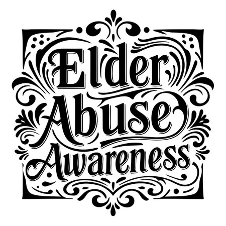 Elder Abuse Awareness Graphicのイラスト素材