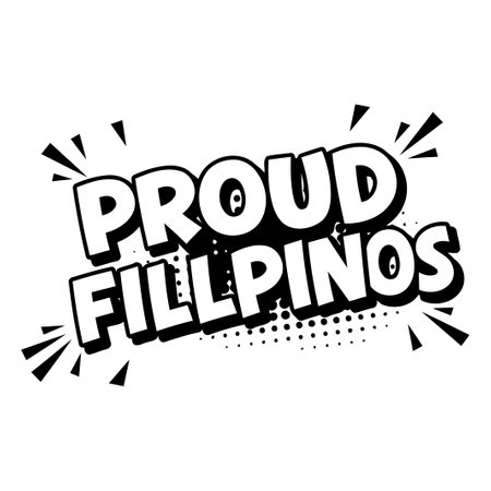 Proud Filipinos Comic Text Graphicのイラスト素材