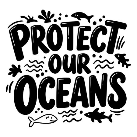 Protect Our Oceans Graphic Designのイラスト素材