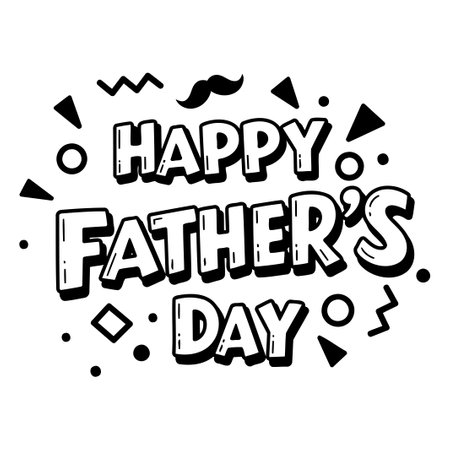 Happy Father's Day Graphicのイラスト素材