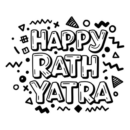 Happy Rath Yatra Graphic Designのイラスト素材