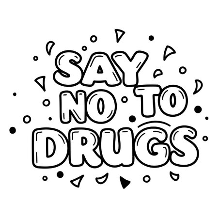 SAY NO TO DRUGS Graphic for Anti-Drug Campaignのイラスト素材