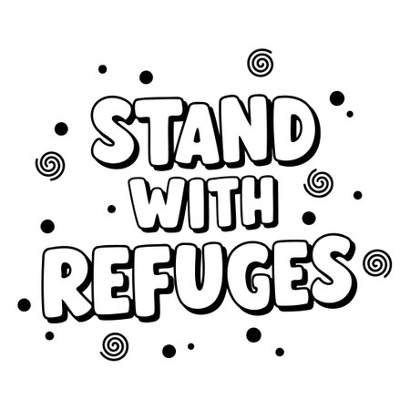 Stand With Refugees Graphicのイラスト素材