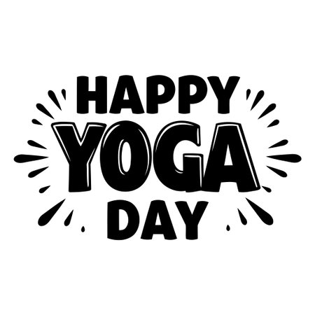 Happy Yoga Day Graphicのイラスト素材