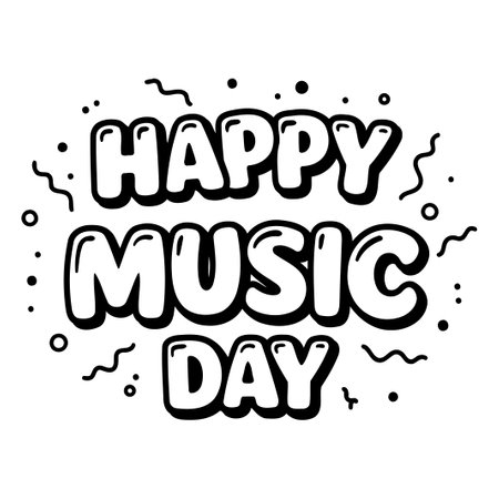 Happy Music Day Graphicのイラスト素材