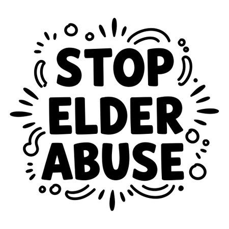 Stop Elder Abuse Graphicのイラスト素材
