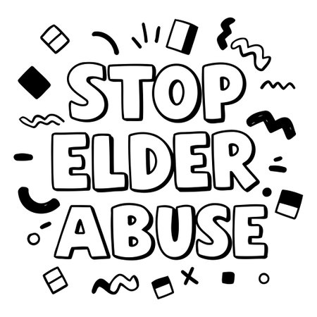 Stop Elder Abuse Graphic Designのイラスト素材