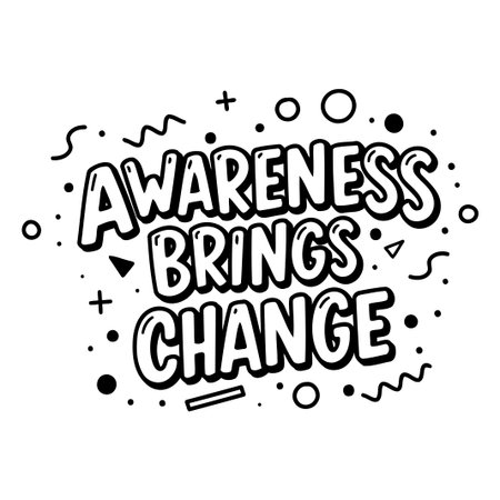 Awareness Brings Change Graphicのイラスト素材