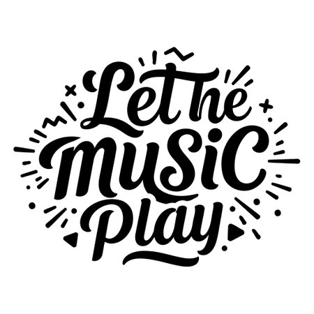 Let the Music Play Graphic Designのイラスト素材